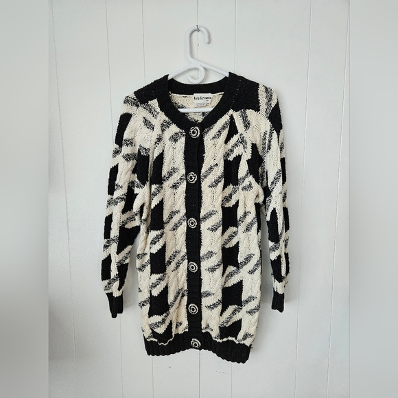 Vintage Sweaters - Vintage Lara Ferrante Knit Cardigan